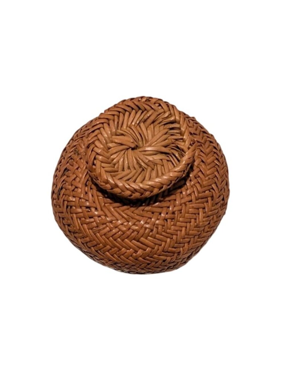 Vintage Hand-Woven Pine Needle Basket Olla Shape Rustic Decor Unique Artisan - Picture 5 of 16